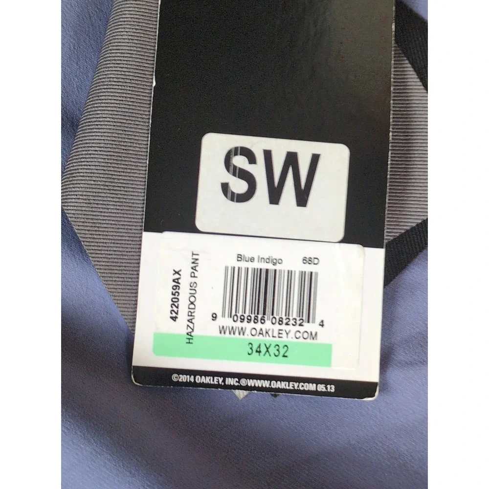 NWT Oakley Hazardous Golf Tailored Fit Pants Sz 34X32 Actual 35X31 Blue